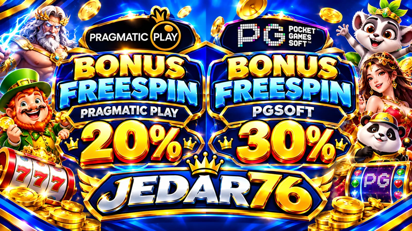 Bonus Freespin 20% PP dan 30% PG